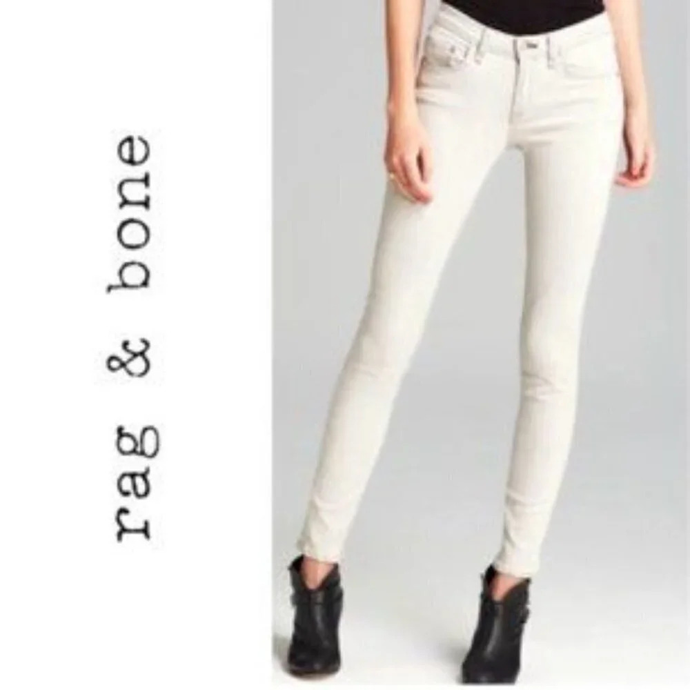 RAG & BONE FOR ARITZIA ANTIQUE WHITE  SKINNY JEANS